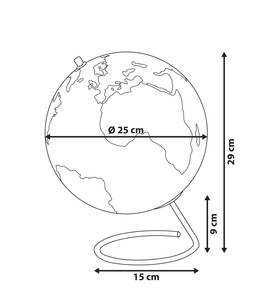 Globus CARTIER Schwarz - Kupfer - Silber