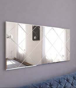 Spiegel Rechteck Mofo Karo Design 60x120 Silber - Glas - 120 x 60 x 2 cm