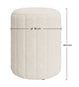 Pouf Eva Blanc - Textile - 36 x 45 x 36 cm