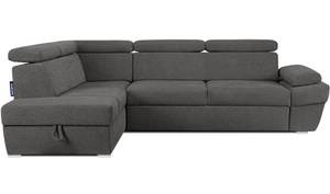 Ecksofa RATLO links Grau - Textil - Holz teilmassiv - 270 x 110 x 190 cm