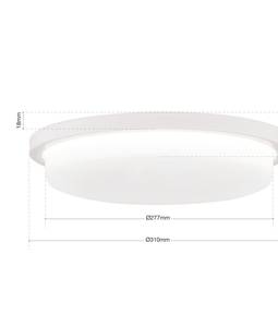 LED Deckenleuchte LEROX Weiß - Glas - 31 x 6 x 31 cm