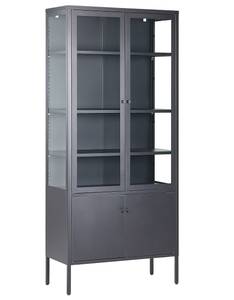 Bücherregal OXTED Schwarz - Metall - 80 x 180 x 35 cm