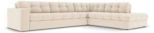 Ecksofa JUSTIN 5 Sitzplätze Beige