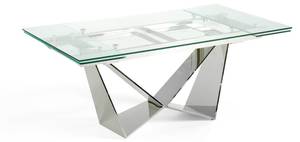 Ausziehbarer Esstisch aus Glas Metall - 160 x 75 x 90 cm