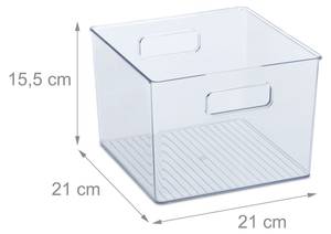 2 x Kühlschrank Organizer mit Griffen Kunststoff - 21 x 16 x 21 cm