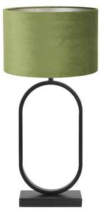 Lampe de table Jamiri/Velours Noir - Vert foncé - Vert clair