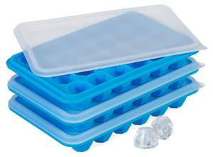 Eiswürfelform 3er Set Diamant Blau - Kunststoff - 21 x 3 x 13 cm