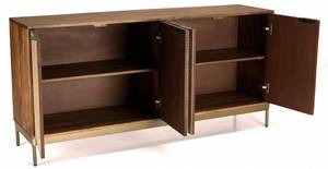 Buffet ALIX Braun - Holz teilmassiv - 40 x 78 x 160 cm