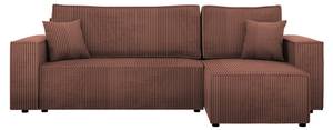 Ecksofa Karl Cord Rosé