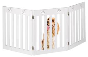 Barrière de sécurité pliable pour chien Blanc