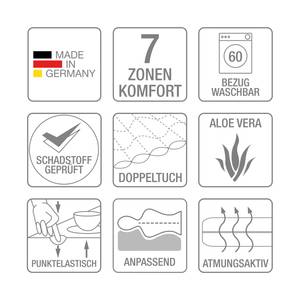 7-zones koudschuimmatras Exclusive Sleep 100 x 200cm - H3 medium