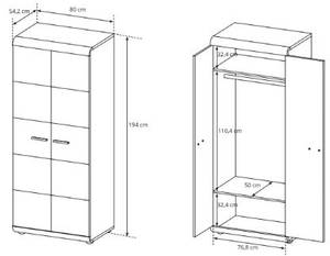 Schrank LIRYA G80 Braun - Holzwerkstoff - 80 x 194 x 54 cm