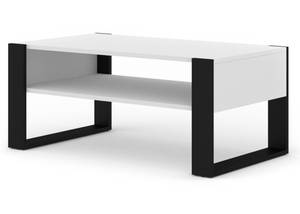 Table basse NUKA 110x60x48 Noir - Blanc
