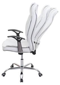 Chaise de bureau F14 Blanc - Cuir synthétique - 70 x 131 x 93 cm