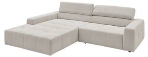 Ecksofa RENO Silber - Armlehne davorstehend links - Ecke davorstehend links