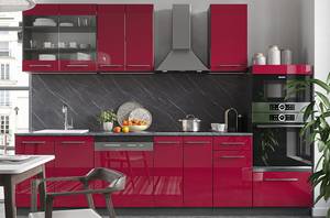 Meuble bas Fame bordeaux Anthracite - Bordeaux brillant