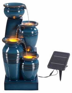 Solar-Gartenbrunnen RJ-23062B Blau - Kunststoff - 29 x 73 x 32 cm