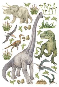 Wandtattoo Dinosaurier 601344 Naturfaser - Textil - 65 x 43 x 43 cm