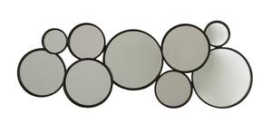 Miroir 9 ronds métal noir 84 cm Noir - Métal - 22 x 21 x 22 cm