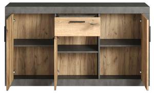 Sideboard Salvada Grau - Holz teilmassiv - 149 x 83 x 40 cm