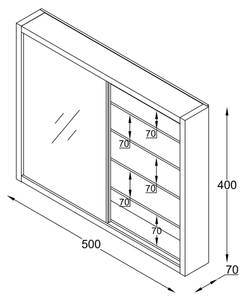 Vitrinenschrank KA7400WHITE Weiß