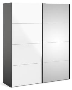 Armoire à portes coulissantes Veto B183 Noir brillant - Blanc