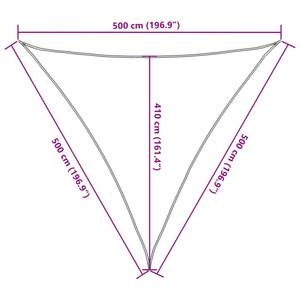 Sonnensegel 3016492-4 Hellgrau - 500 x 500 cm