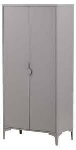 Kleiderschrank Piring 3 Grau - Metall - 85 x 183 x 45 cm