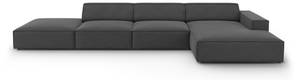 Ecksofa JODIE 5 Sitzplätze Grau