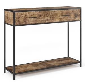 Table console Fyrk Noir - Marron - Bois manufacturé - 100 x 80 x 30 cm