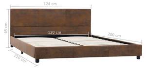 Bettgestell-K-12731 Braun - Holzwerkstoff - 124 x 65 x 210 cm