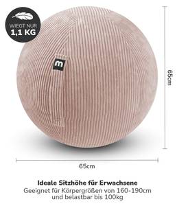 Sitzball mit Cordbezug Der Sportliche Pink