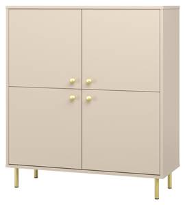 Buffet VENUS SB100 4D Beige - Bois manufacturé - Matière plastique - 100 x 113 x 40 cm