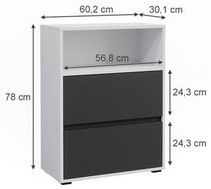 Badschrank Maltin 41484 Weiß - Holzwerkstoff - 61 x 78 x 31 cm