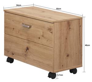 Sitzbank Geo Braun - Holz teilmassiv - 55 x 47 x 34 cm