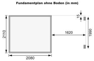 Gartenhaus Mollie C mit Anbaudach Breite: 370 cm