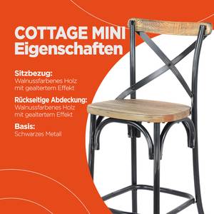Barhocker Cottage Mini Beige - Holzwerkstoff - Metall - Kunststoff - 47 x 100 x 50 cm