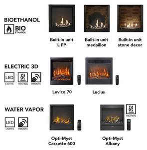 Kos-Corner Ethanol-Kamin mit Steindekor Weiß - Stein - 119 x 108 x 20 cm