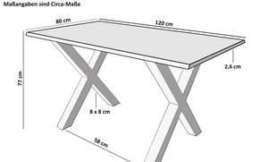 Esstisch DORA X 120 x 80 cm - Silber