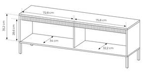 TV-Lowboard Falsetto Beige - Holzwerkstoff - 154 x 54 x 40 cm