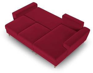 Schlaf-Ecksofa + Box MOGHAN 4 Sitzplätze Rot