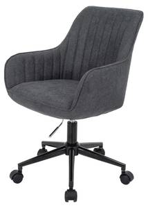 Chaise de bureau J62 accoudoirs Gris - Métal - Textile - 58 x 87 x 58 cm