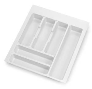 Besteckkasten Optima Weiß - Kunststoff - 40 x 5 x 52 cm