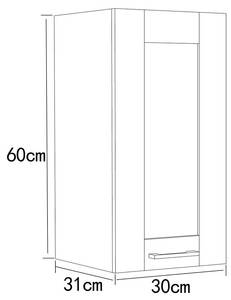 Hängeschrank Colura Grau - Weiß - Holzwerkstoff - 30 x 60 x 31 cm