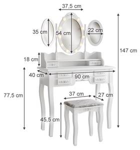 Schminktisch Diana 47232 Weiß