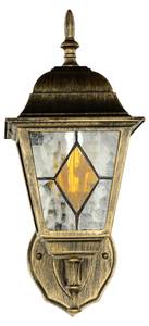 Wandlampe MONACO Gold - Grau - Glas - Metall - 20 x 37 x 19 cm