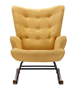 Rocking chair ELMINA Jaune - Textile - 68 x 91 x 86 cm