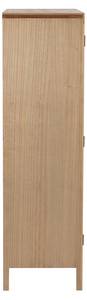 Armoire en bois et rotin naturel Beige - Bois manufacturé - 40 x 140 x 80 cm