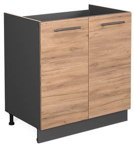 Spülenunterschrank Fame-Line 45528 Braun - Grau - Holzwerkstoff - 80 x 82 x 60 cm