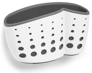 Küchenorganizer für Spülzubehör Weiß - Kunststoff - 6 x 9 x 15 cm